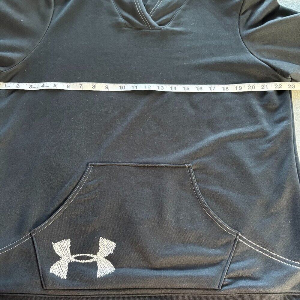 Under Armour Women’s XL Black Pullover Hoodie Logo Kangaroo Pocket Athletic - Picture 7 of 12